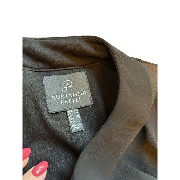 Adrianna Papell Cape Dress- Size 8 - Picture 3 of 16